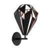 Eglo CARLTON Applique Ramato, Nero, 1-Luce