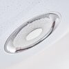 Haderup Plafoniera LED Cromo, Bianco, 1-Luce, Telecomando