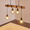 Barbengo Lampada a Sospensione Legno chiaro, Nero, 4-Luci