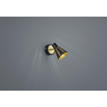 Trio-Leuchten Houston Applique Nero, 1-Luce