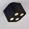 Baishan Plafoniera Nero, 4-Luci