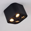 Baishan Plafoniera Nero, 4-Luci