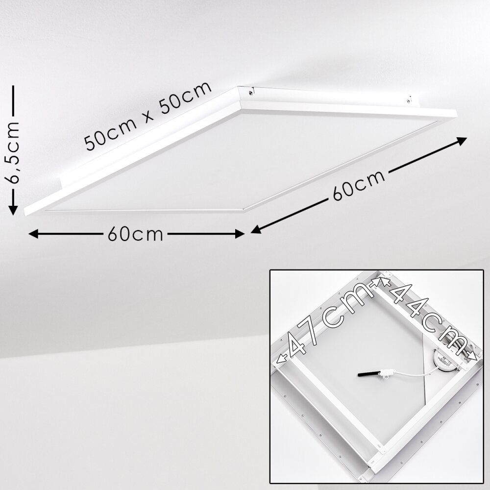 Salmi Plafoniera LED Bianco, 1-Luce, Telecomando, Cambia colore