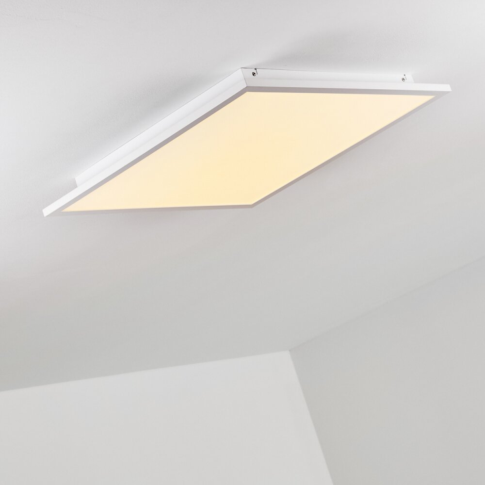 Salmi Plafoniera LED Bianco, 1-Luce, Telecomando, Cambia colore