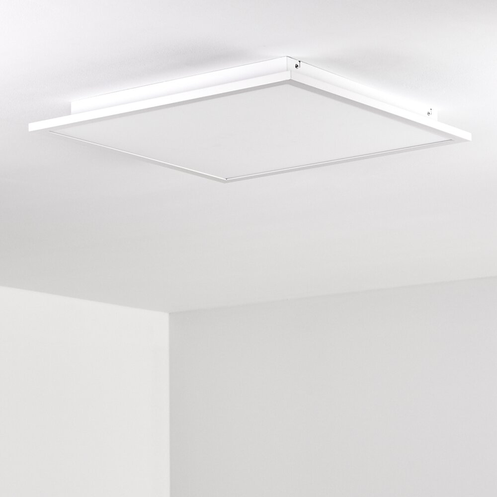 Salmi Plafoniera LED Bianco, 1-Luce, Telecomando, Cambia colore
