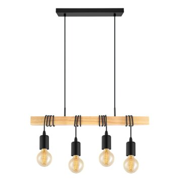 Illuminazione Eglo TOWNSHEND Lampadario a sospensione Marrone, Nero, 4-Luci