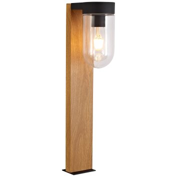 Brilliant Cabar Lampada con piedistallo Legno scuro, Nero, 1-Luce