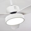 Doha ventilatore da soffitto LED Bianco, 1-Luce, Telecomando