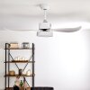 Doha ventilatore da soffitto LED Bianco, 1-Luce, Telecomando