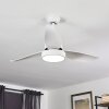 Doha ventilatore da soffitto LED Bianco, 1-Luce, Telecomando