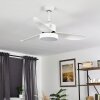 Doha ventilatore da soffitto LED Bianco, 1-Luce, Telecomando