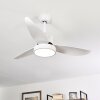 Doha ventilatore da soffitto LED Bianco, 1-Luce, Telecomando