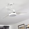 Doha ventilatore da soffitto LED Bianco, 1-Luce, Telecomando