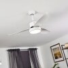 Doha ventilatore da soffitto LED Bianco, 1-Luce, Telecomando