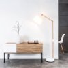 Brilliant Carlyn Lampada da terra Legno scuro, Bianco, 1-Luce