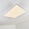 Salmi Plafoniera LED Alluminio, Bianco, 1-Luce, Telecomando