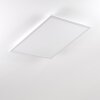 Salmi Plafoniera LED Alluminio, Bianco, 1-Luce, Telecomando