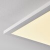 Salmi Plafoniera LED Alluminio, Bianco, 1-Luce, Telecomando