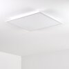 Salmi Plafoniera LED Alluminio, Bianco, 1-Luce, Telecomando