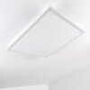 Salmi Plafoniera LED Alluminio, Bianco, 1-Luce, Telecomando