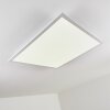 Salmi Plafoniera LED Alluminio, Bianco, 1-Luce, Telecomando