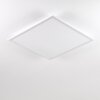 Salmi Plafoniera LED Alluminio, Bianco, 1-Luce, Telecomando