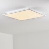 Salmi Plafoniera LED Alluminio, Bianco, 1-Luce, Telecomando