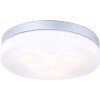 Globo VRANOS Plafoniera Acciaio inox, Argento, Bianco, 3-Luci