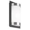 LCD Applique per esterno Acciaio inox, Nero, 1-Luce