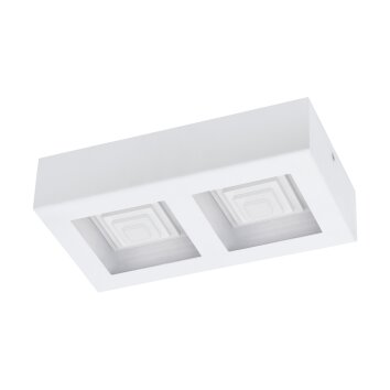 Eglo FERREROS Plafoniera LED Bianco, 2-Luci