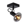 Faretto da soffitto Lucide MADEE Nero, 1-Luce