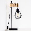 Barbengo Lampada da Tavolo Legno chiaro, Nero, 1-Luce