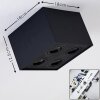 Baishan Plafoniera Nero, 4-Luci