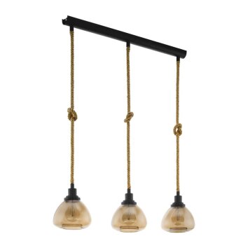 EGLO RAMPSIDE Lampadario a sospensione Marrone, Nero, 3-Luci