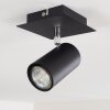 Plafoniera Zuoz Nero, 1-Luce