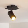 Plafoniera Zuoz Nero, 1-Luce