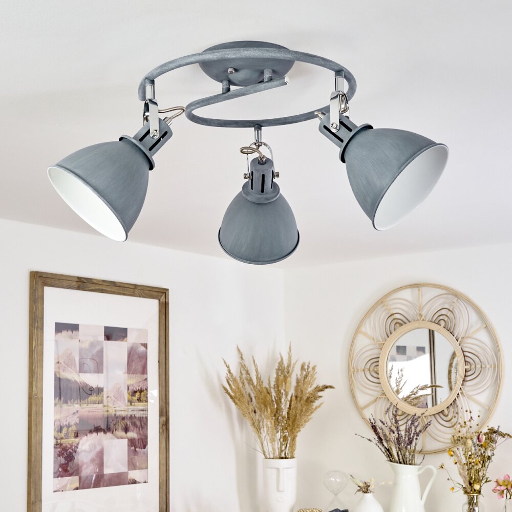 Koppom Plafoniera Blu, Grigio, 3-Luci