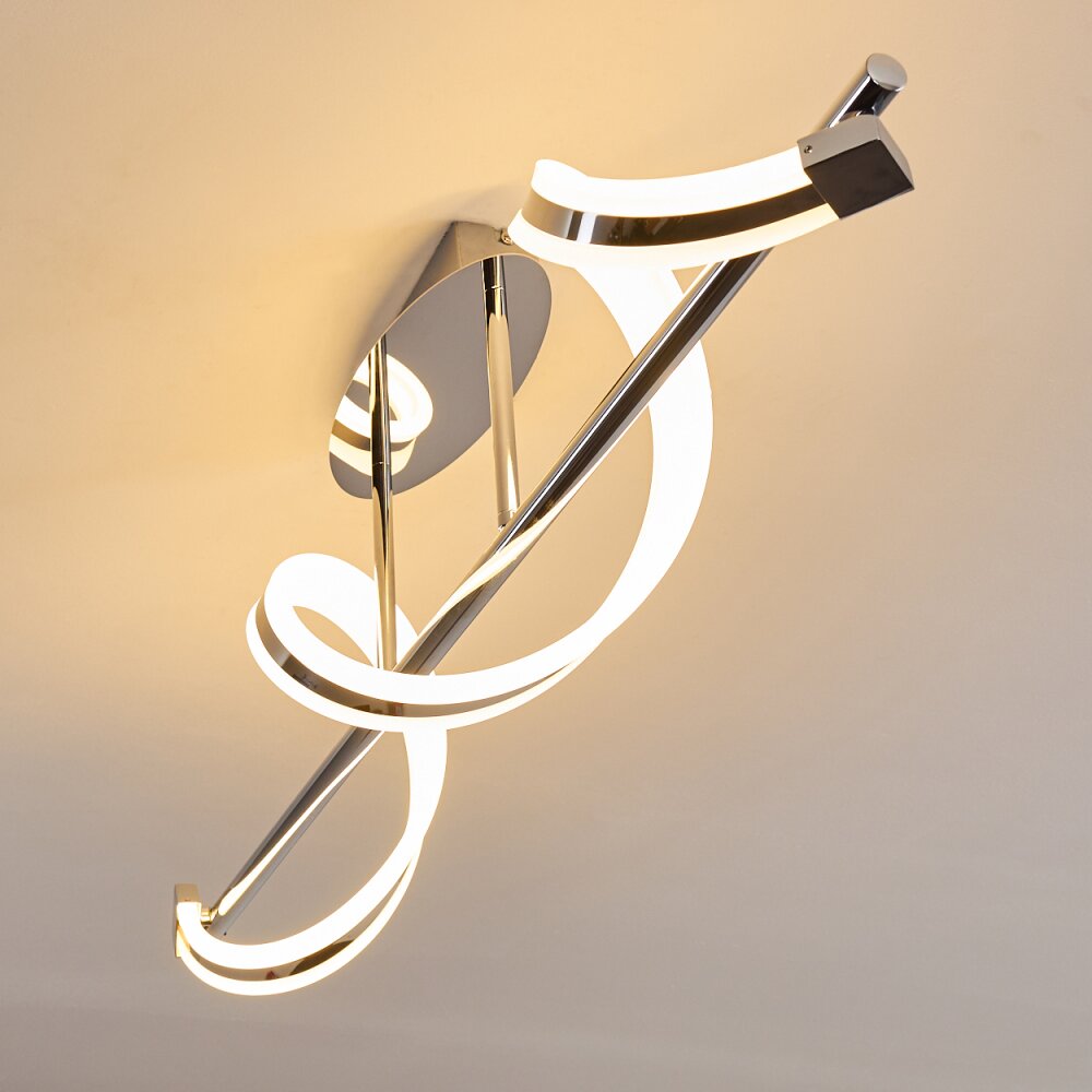 Vora Plafoniera LED Cromo, 1-Luce