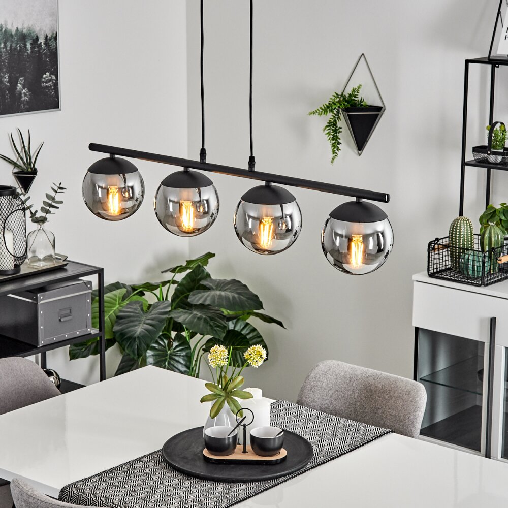 Agropoli Lampada a Sospensione Nero, 4-Luci main product photo