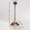 Timola Lampada a Sospensione Beige, Marrone scuro, 7-Luci