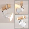 Oksbol Plafoniera Legno chiaro, Bianco, 1-Luce