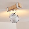 Oksbol Plafoniera Legno chiaro, Bianco, 1-Luce