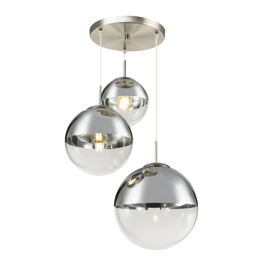 Globo VARUS Lampadario a sospensione Nichel opaco, 3-Luci main product photo