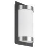 LCD Applique per esterno LED Acciaio inox, Nero, 1-Luce, Sensori di movimento