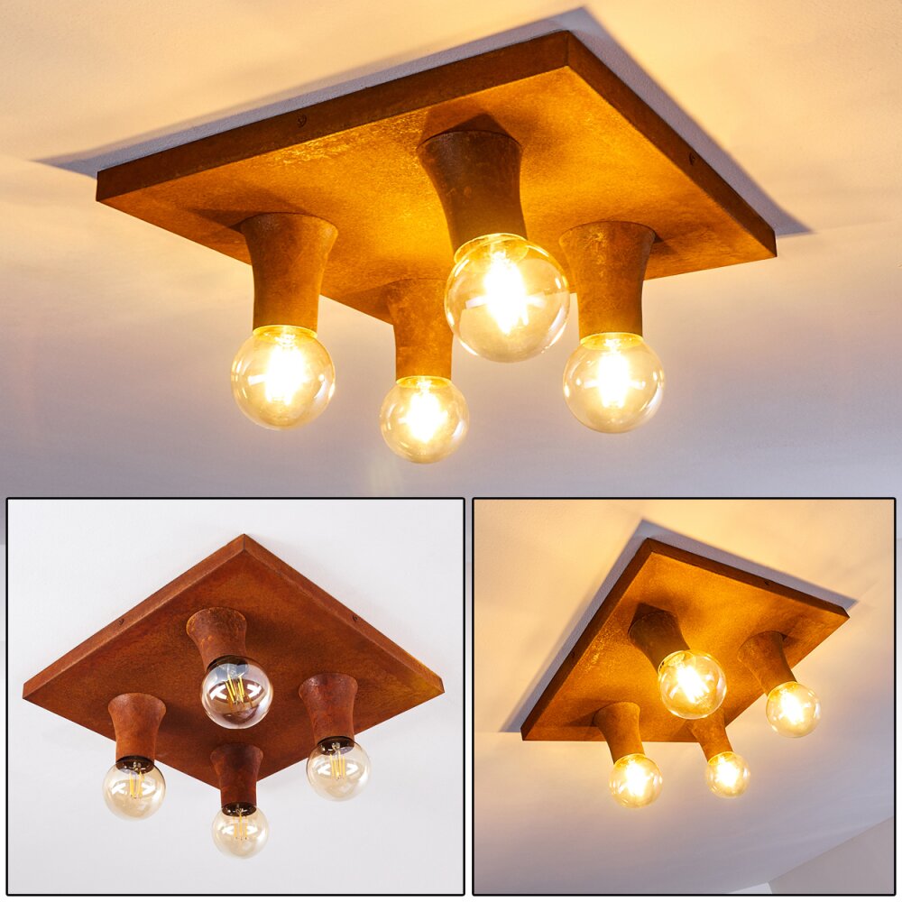 Kimstad Plafoniera Ruggine, 4-Luci main product photo