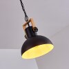 Chetco Lampadario a sospensione Legno chiaro, Nero, 1-Luce