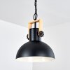 Chetco Lampadario a sospensione Legno chiaro, Nero, 1-Luce