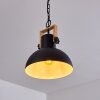 Chetco Lampadario a sospensione Legno chiaro, Nero, 1-Luce