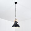 Chetco Lampadario a sospensione Legno chiaro, Nero, 1-Luce