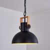 Chetco Lampadario a sospensione Legno chiaro, Nero, 1-Luce